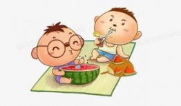 吃瓜的人绘画儿童,吃瓜群众视角下的童趣世界