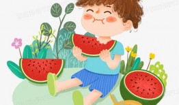 吃瓜的人绘画儿童,吃瓜群众视角下的童趣世界